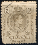 Spain - 1920 - Alfonso XIII - 2 CTS - Castaño - Rey - Edifil 289, Scott 297 - 1